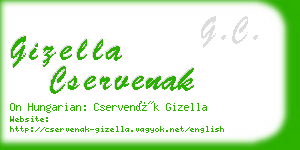 gizella cservenak business card